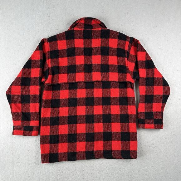Vintage Codet Jacket Men’s Medium Buffalo Plaid Red Black Wool Hunting - Picture 14 of 16